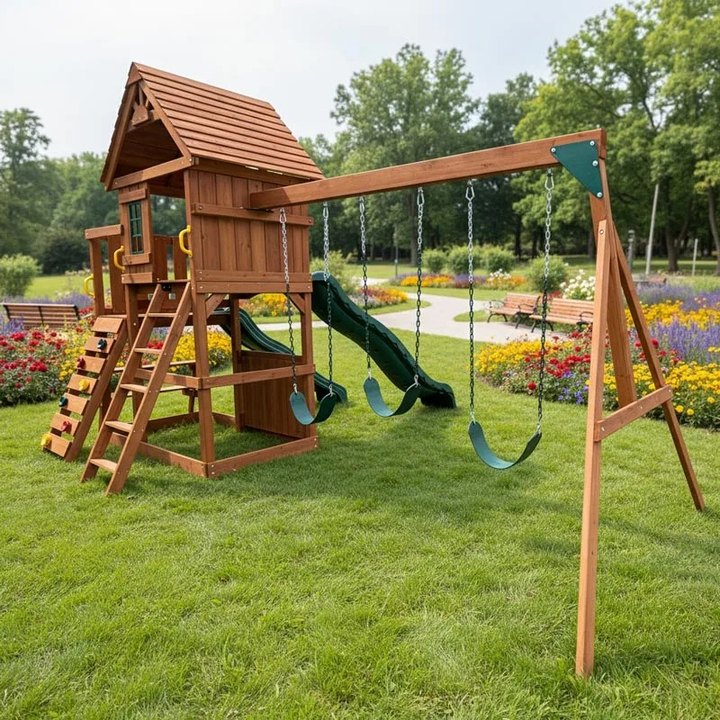Input image for Backyard playground set