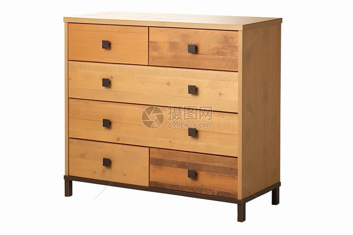 Reference image of the six-drawer wooden dresser